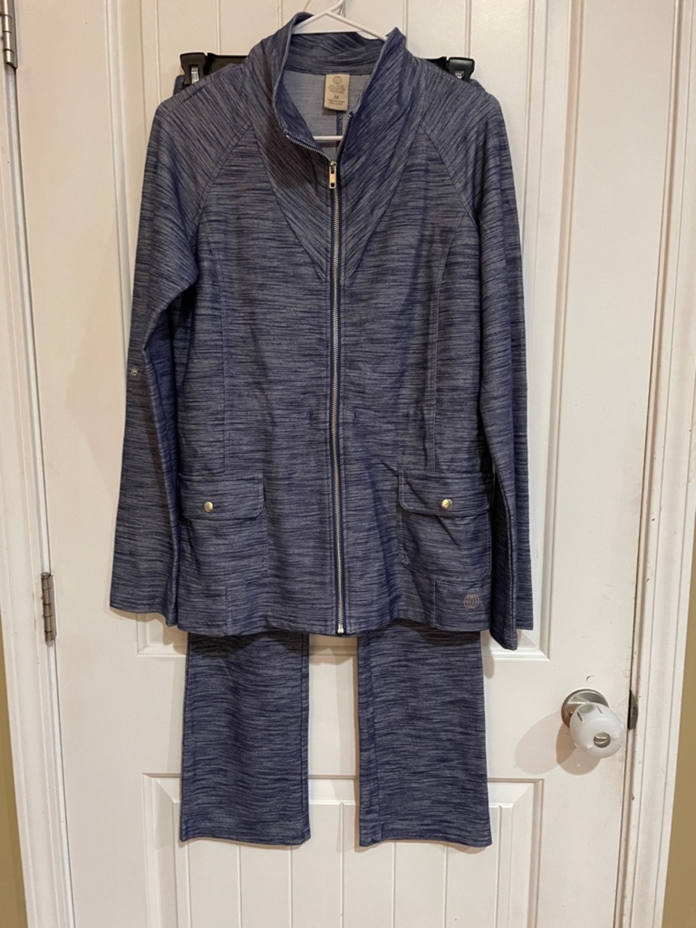 Balance outdoor collection two piece blue jogger suit medium jacket small pants